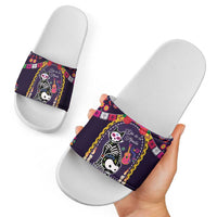Mexico Day Of The Dead Slide Sandals Cat Skeleton Dia De Los Meowtos - Wonder Print Shop