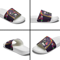 Mexico Day Of The Dead Slide Sandals Cat Skeleton Dia De Los Meowtos - Wonder Print Shop