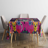 Mexico Day Of The Dead Tablecloth Cat Skeleton Dia De Los Meowtos - Wonder Print Shop