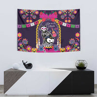 Mexico Day Of The Dead Tapestry Cat Skeleton Dia De Los Meowtos - Wonder Print Shop