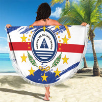 Personalized Cape Verde Beach Blanket Coat Of Arms - African Pattern - Wonder Print Shop