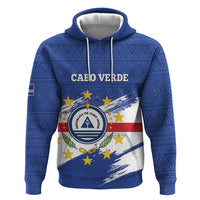 Personalized Cape Verde Hoodie Coat Of Arms - African Pattern - Wonder Print Shop