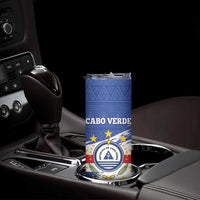 Personalized Cape Verde Skinny Tumbler Coat Of Arms - African Pattern - Wonder Print Shop