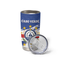 Personalized Cape Verde Tumbler Cup Coat Of Arms - African Pattern - Wonder Print Shop