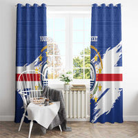 Personalized Cape Verde Window Curtain Coat Of Arms - African Pattern - Wonder Print Shop