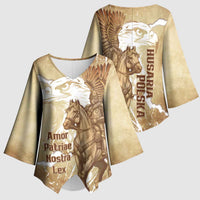 Winged Hussars Poland Kimono Sleeve Blouse Amor Patriae Nostra Lex Polska Eagle
