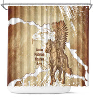 Winged Hussars Poland Shower Curtain Amor Patriae Nostra Lex Polska Eagle