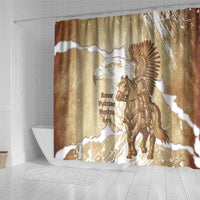 Winged Hussars Poland Shower Curtain Amor Patriae Nostra Lex Polska Eagle