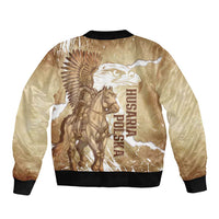 Winged Hussars Poland Sleeve Zip Bomber Jacket Amor Patriae Nostra Lex Polska Eagle