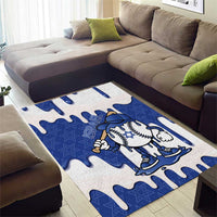 Israel 2026 Baseball Area Rug Star of David Pattern Drip Style