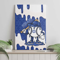 Israel 2026 Baseball Canvas Wall Art Star of David Pattern Drip Style