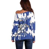 Israel 2026 Baseball Personalised Off Shoulder Sweater Star of David Pattern Drip Style