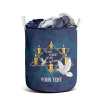 Personalised Israel Holocaust Remembrance Day Laundry Basket Yom HaShoah Never Forget Never Again