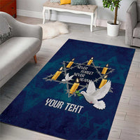 Personalised Israel Holocaust Remembrance Day Area Rug Yom HaShoah Never Forget Never Again