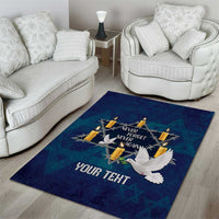 Personalised Israel Holocaust Remembrance Day Area Rug Yom HaShoah Never Forget Never Again