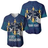 Personalised Israel Holocaust Remembrance Day Baseball Jersey Yom HaShoah Never Forget Never Again