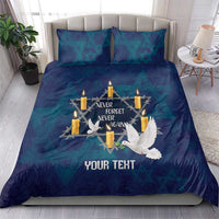 Personalised Israel Holocaust Remembrance Day Bedding Set Yom HaShoah Never Forget Never Again