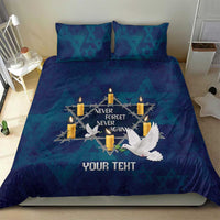 Personalised Israel Holocaust Remembrance Day Bedding Set Yom HaShoah Never Forget Never Again