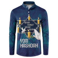 Personalised Israel Holocaust Remembrance Day Button Sweatshirt Yom HaShoah Never Forget Never Again