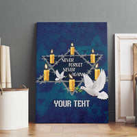 Personalised Israel Holocaust Remembrance Day Canvas Wall Art Yom HaShoah Never Forget Never Again