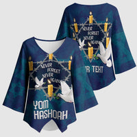 Personalised Israel Holocaust Remembrance Day Kimono Sleeve Blouse Yom HaShoah Never Forget Never Again