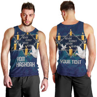Personalised Israel Holocaust Remembrance Day Men Tank Top Yom HaShoah Never Forget Never Again