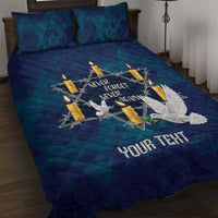 Personalised Israel Holocaust Remembrance Day Quilt Bed Set Yom HaShoah Never Forget Never Again
