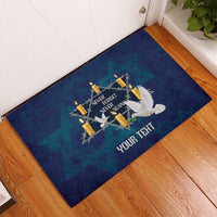 Personalised Israel Holocaust Remembrance Day Rubber Doormat Yom HaShoah Never Forget Never Again