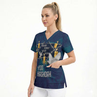 Personalised Israel Holocaust Remembrance Day Scrub Top Yom HaShoah Never Forget Never Again