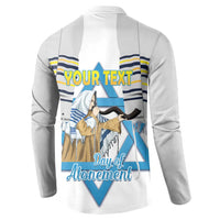 Personalised Yom Kippur Israel Button Sweatshirt Day of Atonement Jewish Tallit
