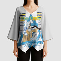 Personalised Yom Kippur Israel Kimono Sleeve Blouse Day of Atonement Jewish Tallit