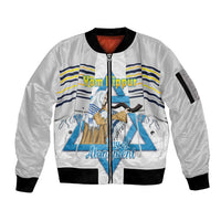 Personalised Yom Kippur Israel Sleeve Zip Bomber Jacket Day of Atonement Jewish Tallit