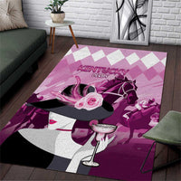 Kentucky Horse Racing Area Rug Derby Mint Julep Girl - Pink Pastel LT14