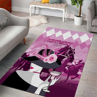 Kentucky Horse Racing Area Rug Derby Mint Julep Girl - Pink Pastel LT14