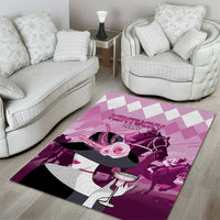 Kentucky Horse Racing Area Rug Derby Mint Julep Girl - Pink Pastel LT14