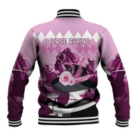 Kentucky Horse Racing Baseball Jacket Derby Mint Julep Girl - Pink Pastel LT14