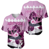 Kentucky Horse Racing Baseball Jersey Derby Mint Julep Girl - Pink Pastel LT14
