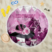 Kentucky Horse Racing Beach Blanket Derby Mint Julep Girl - Pink Pastel LT14