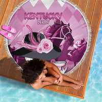Kentucky Horse Racing Beach Blanket Derby Mint Julep Girl - Pink Pastel LT14