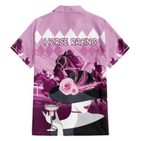 Kentucky Horse Racing Family Matching Off Shoulder Maxi Dress and Hawaiian Shirt Derby Mint Julep Girl - Pink Pastel LT14