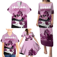 Kentucky Horse Racing Family Matching Puletasi and Hawaiian Shirt Derby Mint Julep Girl - Pink Pastel LT14