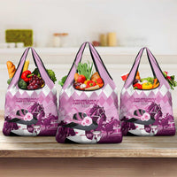 Kentucky Horse Racing Grocery Bag Derby Mint Julep Girl - Pink Pastel LT14