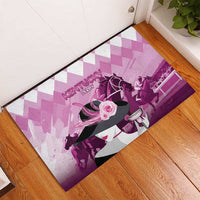 Kentucky Horse Racing Rubber Doormat Derby Mint Julep Girl - Pink Pastel LT14