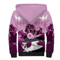Kentucky Horse Racing Sherpa Hoodie Derby Mint Julep Girl - Pink Pastel LT14