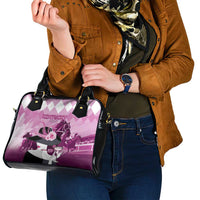 Kentucky Horse Racing Shoulder Handbag Derby Mint Julep Girl - Pink Pastel LT14