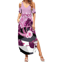 Kentucky Horse Racing Summer Maxi Dress Derby Mint Julep Girl - Pink Pastel LT14