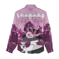 Kentucky Horse Racing Women Casual Shirt Derby Mint Julep Girl - Pink Pastel LT14