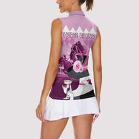 Kentucky Horse Racing Women Sleeveless Polo Shirt Derby Mint Julep Girl - Pink Pastel LT14