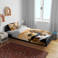 Kentucky Horse Racing Bedding Set Derby Mint Julep Girl - Gold Pastel LT14