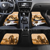 Kentucky Horse Racing Car Mats Derby Mint Julep Girl - Gold Pastel LT14